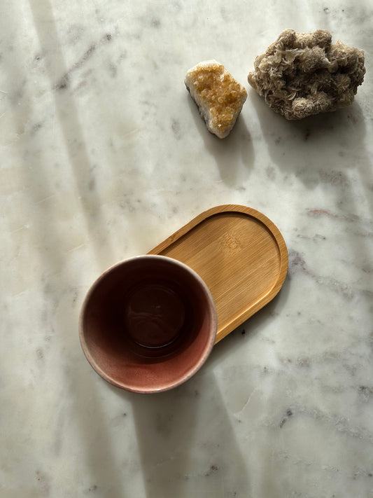 Mini serveerplank koffie - naturel kleur