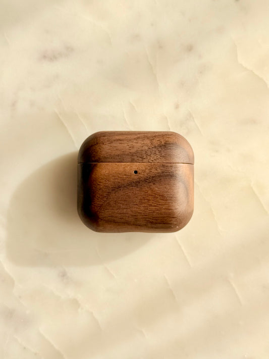 AirPods 4 houten case walnoot
