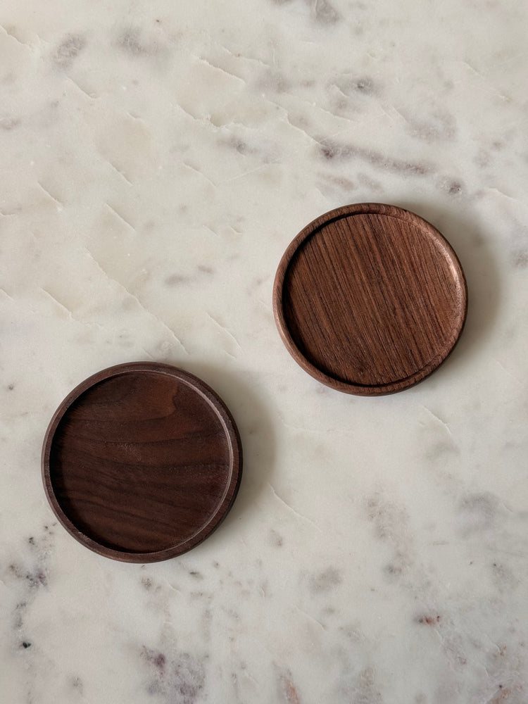 houten onderzetters walnoot hout