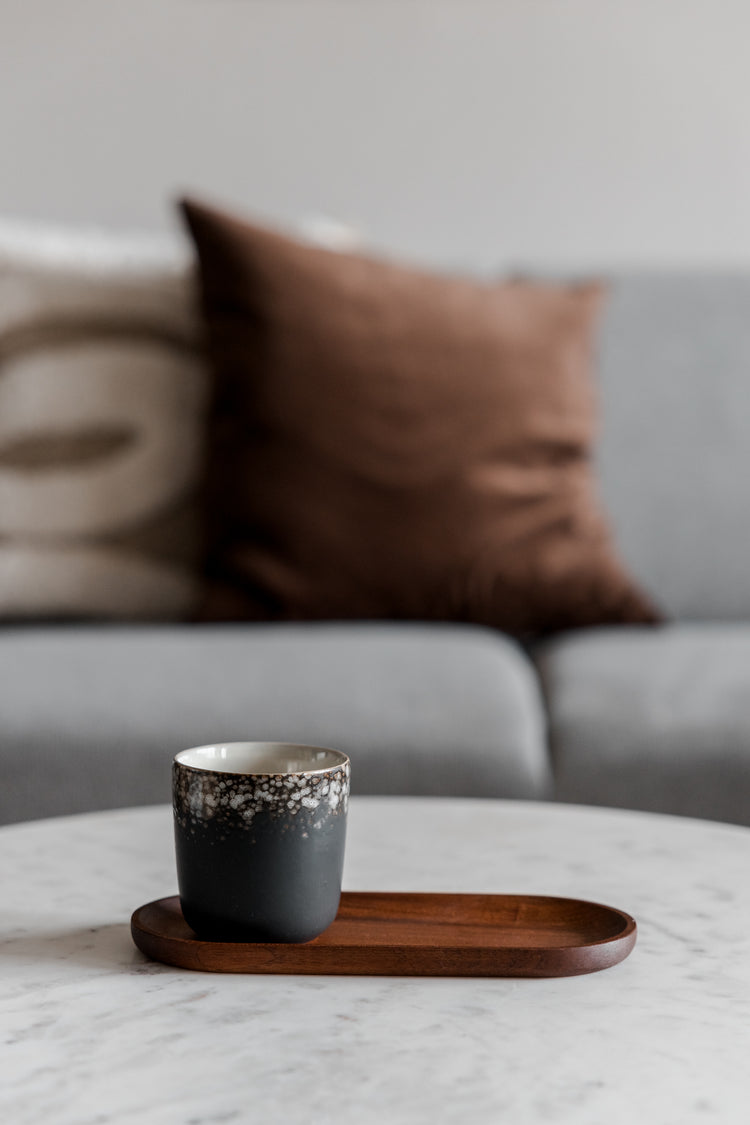 Mini dienblad koffie - walnoot