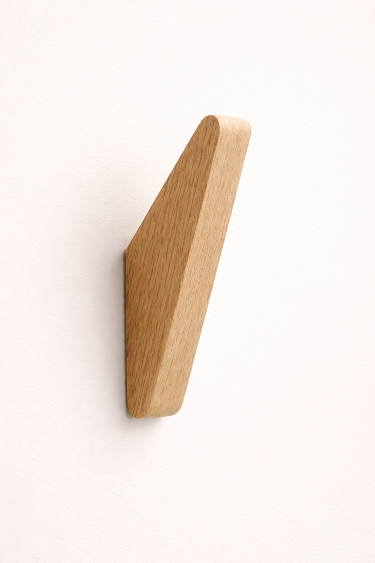 Eiken hout wandhaak kapstok 
