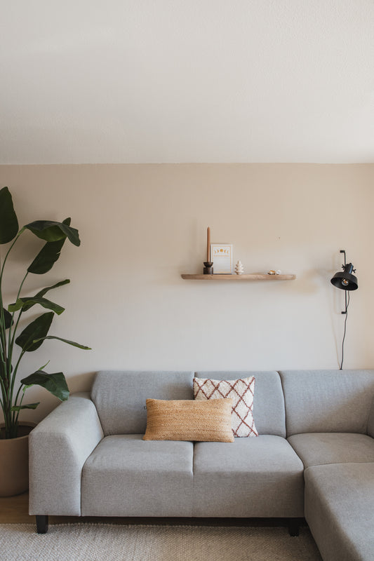 zwevende wandplank naturel kleur