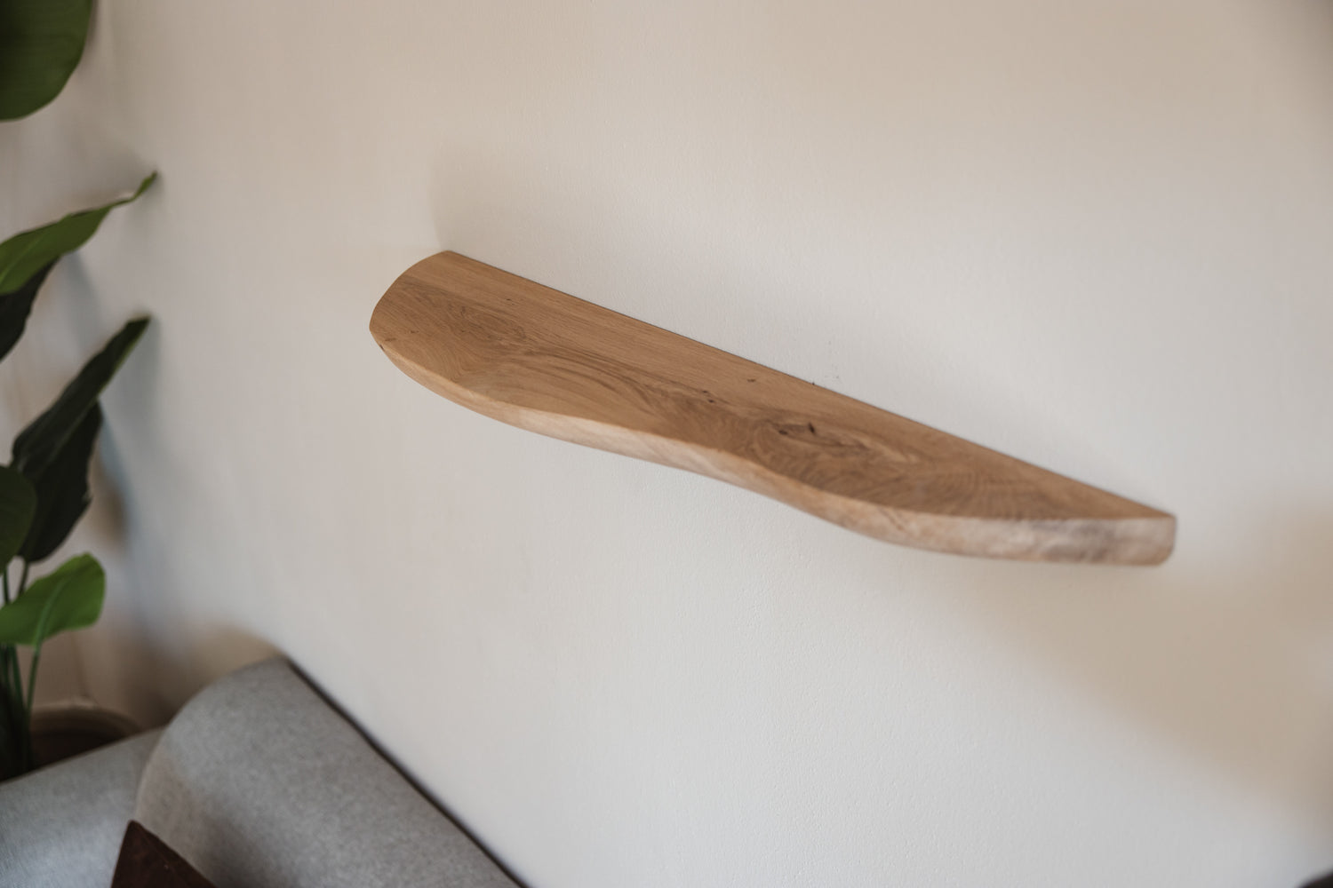 organische wandplank eiken 4 cm