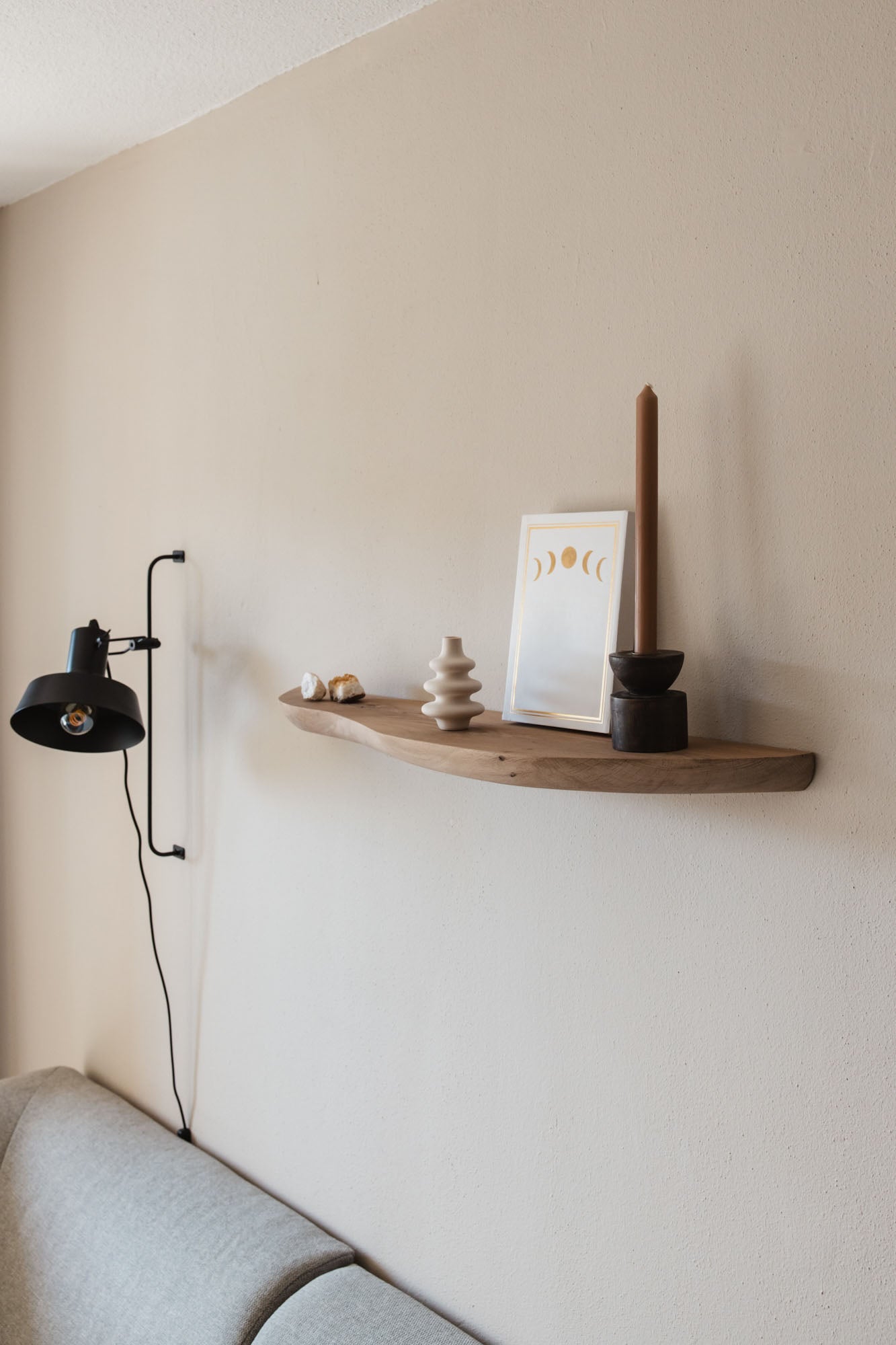 organische wandplank naturel
