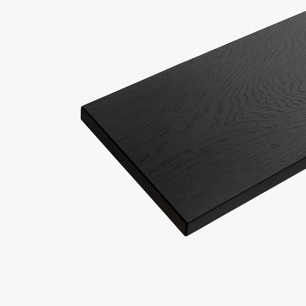 Zwarte wandplank eiken