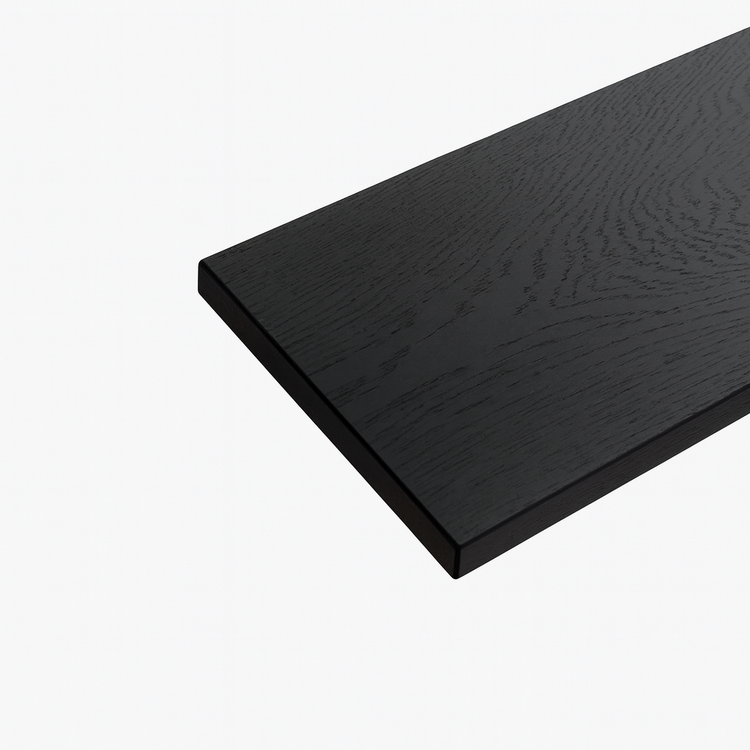 Zwarte wandplank eiken