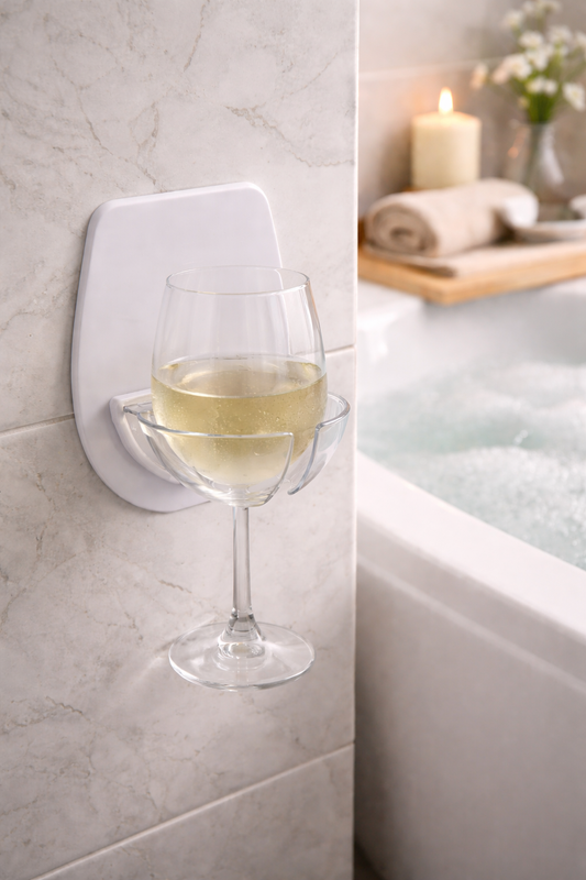wijnglas houder badkamer