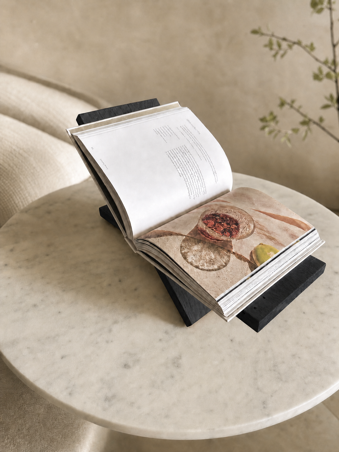 Houten boekenhouder zwart