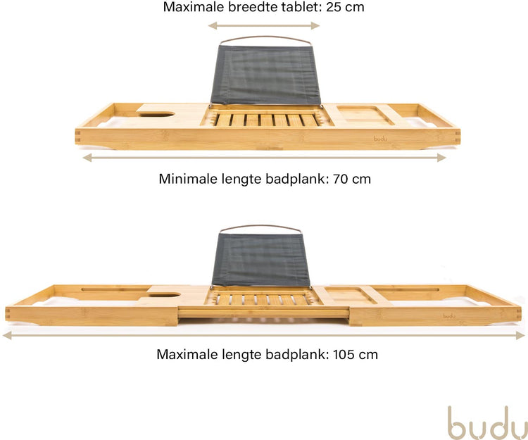 Bamboe badplank - 70 tot 105 cm